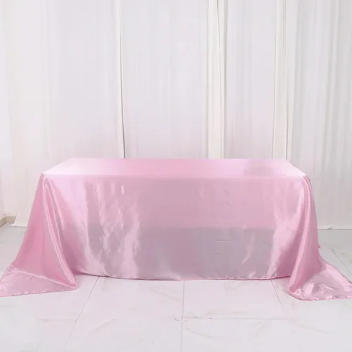 Miniatura 19 de Efavormart - Mantel rectangular de satén, 90 x 132 pulgadas, suave, oblongo, lavable, mantel decorativo de tela sedosa para bodas, fiestas, Plata