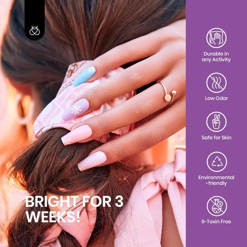 Miniatura 8 de beetles Gel Polish Juego de esmaltes de uñas de gel de 16 colores, blanco, marrón oscuro, rosa, colores nude, esmalte de uñas natural con 3 piezas