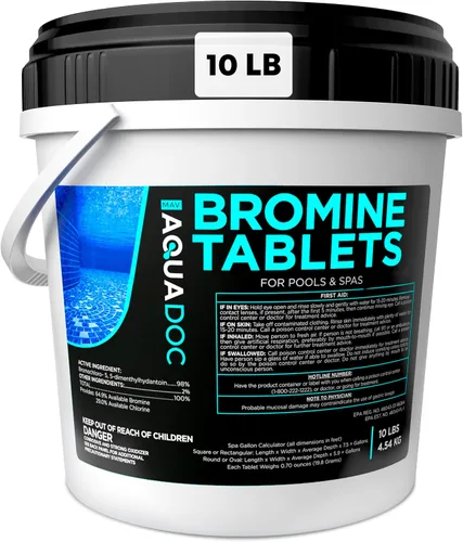 Miniatura 9 de AquaDoc Tabletas de bromo para spas y jacuzzis – 1.5 libras – Tabletas desinfectantes de bromo de 1 pulgada – Soporta agua limpia y clara