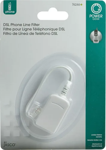 Miniatura 3 de Power Gear - Filtro Dsl de línea telefónica, un dispositivo, macho a hembra, filtro de ruido de 1 línea, para contestadoras, teléfonos o fax