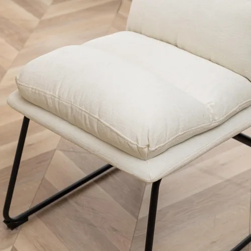 Miniatura 8 de Roundhill Furniture Milos - Juego de 2 sillas de comedor tapizadas contemporáneas, color marrón antiguo