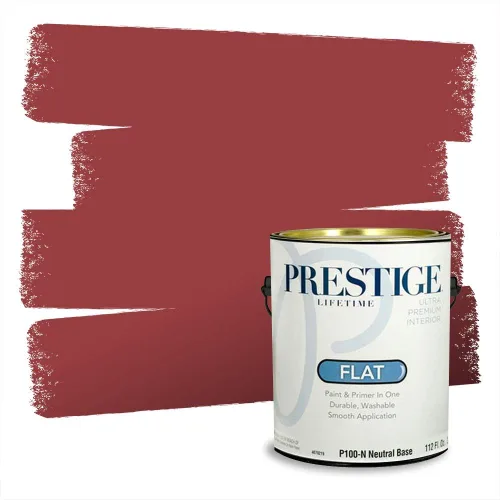 Miniatura 232 de Prestige Paints Pintura exterior e imprimación en uno, 1 galón, plano, coincidencia comparable de Valspar* Amber Rose*
