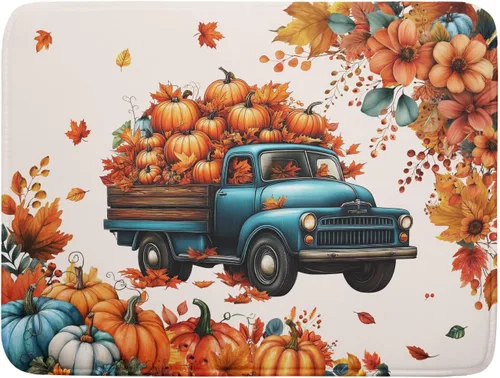 Miniatura 22 de Tapete de secado de platos de cabaña rústica, tapete escurridor de vida silvestre de oso del bosque, alce, 18 x 24 pulgadas, almohadilla escurridor