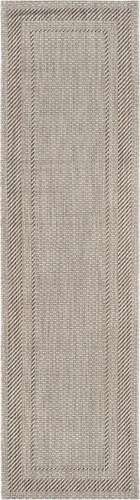 Miniatura 36 de SAFAVIEH Alfombra lavable al aire libre Courtyard Collection - 2'3" x 5', beige y negro, no desprende pelusa y fácil de limpiar, ideal para patio