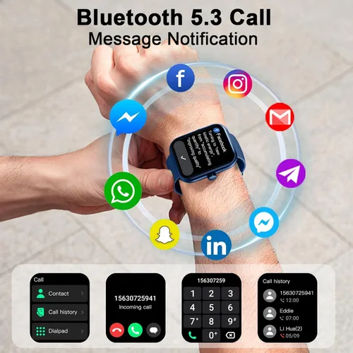 Miniatura 3 de Reloj inteligente (contestar/hacer llamadas), reloj inteligente HD de 1.96 pulgadas para mujer, reloj de fitness 2025 con más de 112 modos