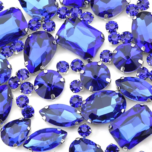 Miniatura 6 de Diamantes de imitación dorados, Choupee Diamantes de imitación para coser, Gemas de vidrio para coser, Joyas para ropa, manualidades de ropa, Garra