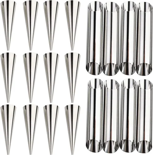 Moldes de cuerno de crema Molde tubular de acero inoxidable para tubos de cannoli croissant (cono crema)
