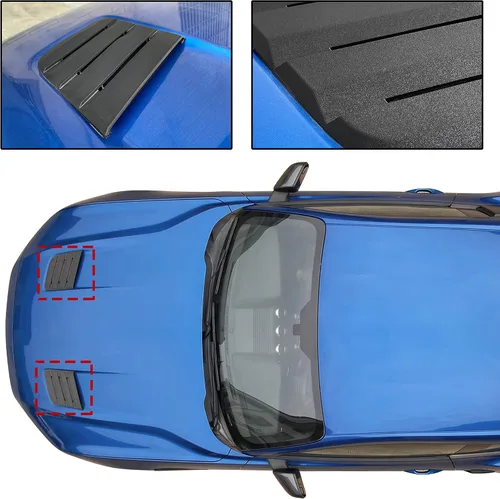 Miniatura 5 de Cubierta de ventilación del capó para Ford Mustang 2018-2022, cubierta de salida de aire y ventilación del capó del motor para Ford Mustang 2018