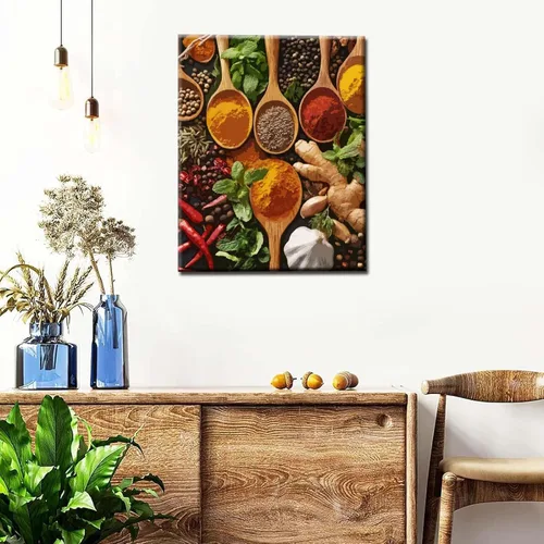 Miniatura 3 de Variedad de especias y hierbas kits de pintura por números, 16 x 20 pulgadas, lienzo de condimento de cocina, pintura al óleo para niños, adultos