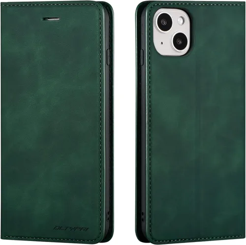 Miniatura 51 de QLTYPRI Funda para iPhone Air, Funda de piel sintética premium TPU parachoques con tarjetero Kickstand adsorción magnética oculta a prueba de golpes