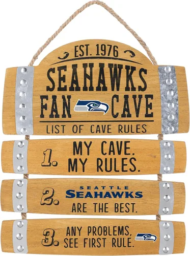 Miniatura 11 de FOCO Letrero colgante de pared con logotipo de equipo de la NFL