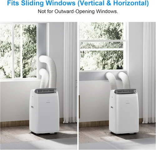 Miniatura 6 de Gasbye Aire acondicionado portátil de doble manguera, compresor inversor de CC completo [actualizado en 2026], ahorro de energía 13.6 CEER, bajo