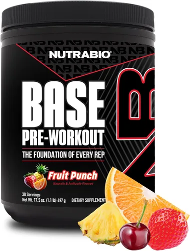 Miniatura 10 de NutraBio Base Pre-Entrenamiento Polvo 200mg Cafeína, Energía Sostenible, Enfoque, Resistencia, Bomba, Sin Azúcar Preentrenamiento Limpio