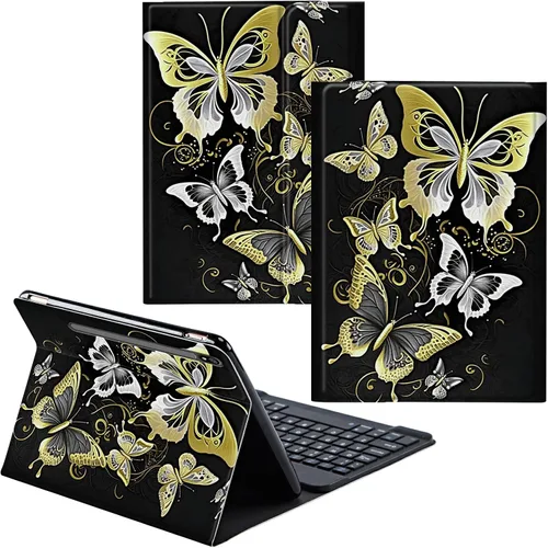 Miniatura 94 de Para Samsung Galaxy Tab S6 Lite Funda 2022/2020 Teclado Inalámbrico Desmontable Y Cubierta De Soporte De Cuero PU Funda Protectora Para Samsung