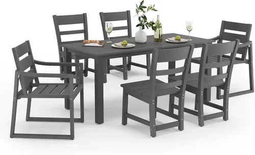 Miniatura 20 de Cozyman HDPS Sillas de comedor al aire libre, 350 libras, sillas de comedor de patio con reposabrazos, sillas de cocina al aire libre para todo