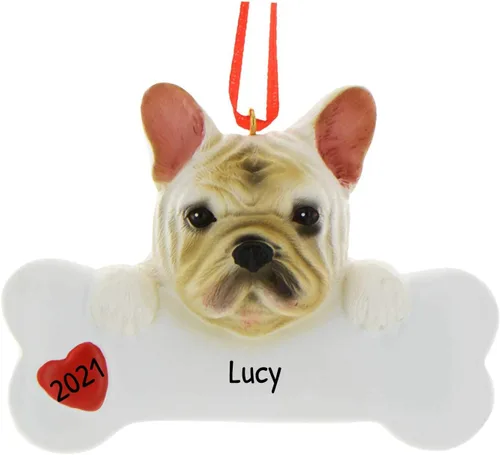 Miniatura 39 de Adornos de Navidad personalizados para perros 2024 – Adornos navideños de hueso de perro Husky para amantes de los perros, adorno de primera Navidad