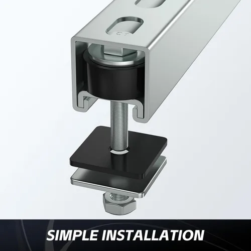 Miniatura 4 de SKTREX Diseño antideslizante Ruedas de rodillos de carro Limit Trolley Assembly Positioning para canal de puntal Unistrut con 1-5/8" de ancho