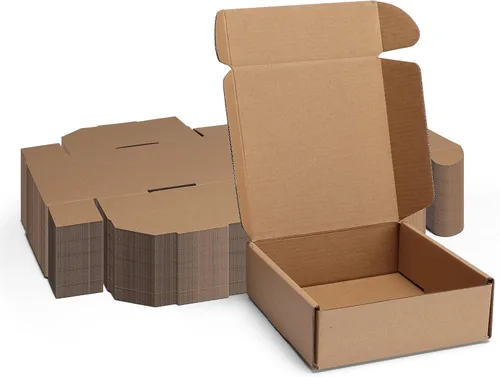 Miniatura 29 de MEBRUDY Cajas de envío de 4 x 4 x 2 pulgadas, paquete de 100 unidades, pequeñas cajas de cartón corrugado para enviar por correo, embalaje de Marrón
