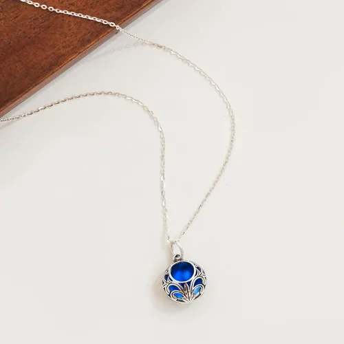 Miniatura 66 de Bottled Up Designs Handmade Vintage Lace Necklace, Recycled Vintage Bottle Glass, Sterling Silver, Eco Friendly, Made in USA, Birthday Gifts