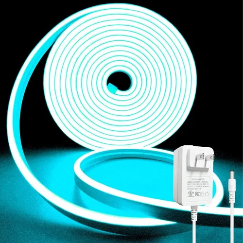 Miniatura 18 de Tira de luz LED de neón inteligente IC de 6.56 pies, tira de luz LED con aplicación/control remoto, cambio de color, sincronización de música, tira