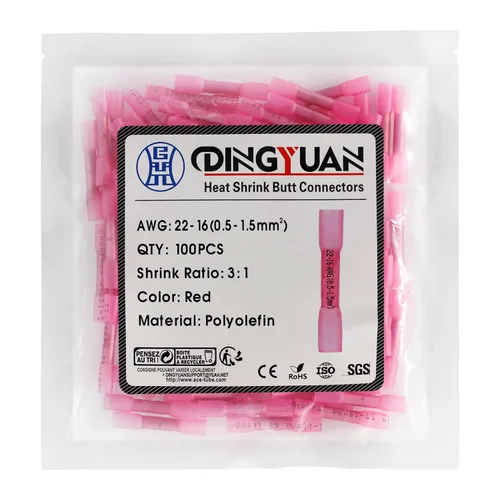 Miniatura 8 de Kit de 220 conectores de cable termorretráctil, terminales de anillo eléctrico con aislamiento impermeable, conectores a tope termorretráctiles