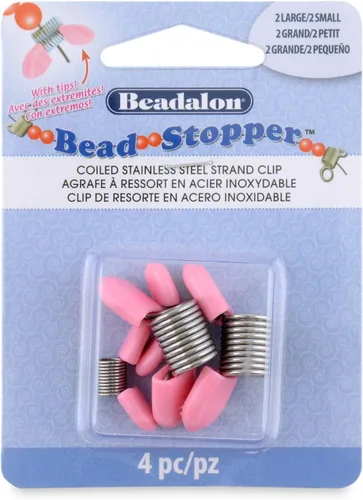 Miniatura 9 de Beadalon Tapón de cuentas, pequeño, puntas rosadas, 4 piezas