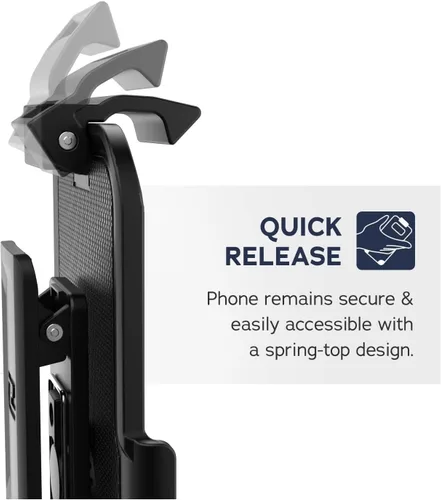 Miniatura 5 de Encased Funda transparente para Samsung Galaxy S22 Ultra con clip para cinturón, funda protectora delgada con funda (S22 Ultra)