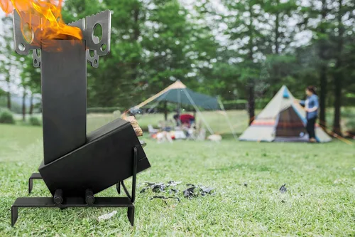 Miniatura 4 de Estufa plegable tipo cohete de StarBlue con bolsa de transporte incluida - Una estufa portátil de leña para acampar con cámara de combustible