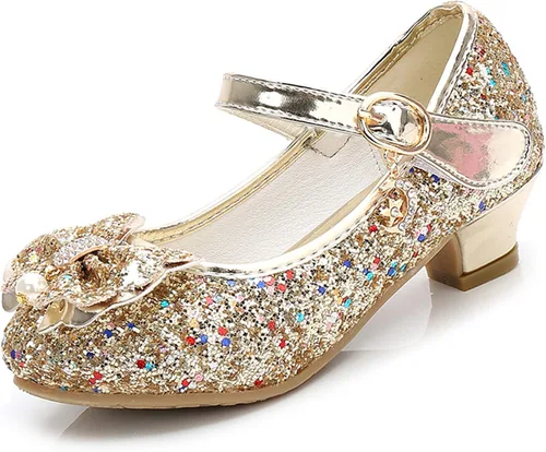 Cadidi Dinos Zapatos de vestir para niñas, zapatos de fiesta de boda, zapatos de tacón Mary Jane Princesa (bebéniño pequeñoniño grande)