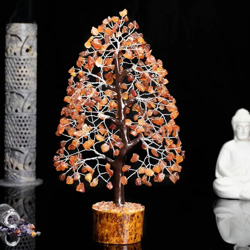 Miniatura 9 de ZAICUS Árbol de cristal de cornalina – Árbol de la vida de chakras, árbol de piedras preciosas para energía positiva, decoración de Feng Shui