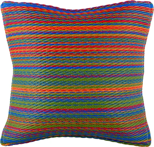 Miniatura 9 de Fab Habitat Almohada de plástico reciclado prémium para exteriores, impermeable, resistente a la decoloración, a rayas, patio, porche, terraza
