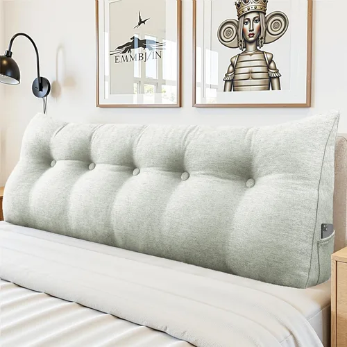 Miniatura 16 de Almohada de Cuña para Cabecero - Almohada Triangular para Cabecero de Cama, Almohada de Cuña para Descanso en la Cama, para Sentarse en la Cama