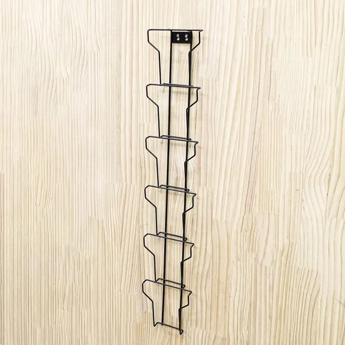 Miniatura 6 de FixtureDisplays® Soporte de pared 5X7 pulgadas Bolsillo Vertical Retrato Ancho Tarjeta de Felicitación Postal Pantalla Alambre Rack Negro 11716-NF