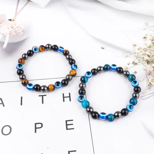Miniatura 2 de Triple Protection Bracelet, CARPDIM Evil Eye bracelet and Black Obsidian evil eye Beads Bracelet for Men Women Healing Bracelets Bring Good Luck