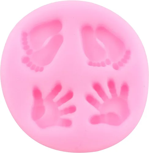 Miniatura 7 de Moldes de silicona para bebé, molde de fondant para pies de bebé, moldes de silicona de mano para baby shower, decoración de pasteles, decoración