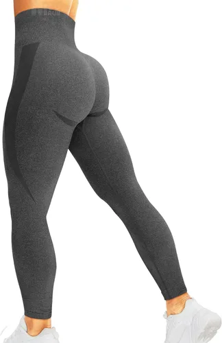 HIGORUN - Leggings sin costuras para mujer, moldeadores, con diseño gráfico de sonrisas, de cintura alta, para el gimnasio, yoga o hacer ejercicio
