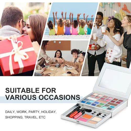 Miniatura 5 de Color Nymph Kit de maquillaje todo en uno, perfecto para mujeres, adolescentes y principiantes. Desbloquea infinitas posibilidades con 24 hermosos