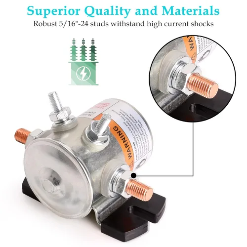 Miniatura 3 de 10L0L Relé solenoide de servicio continuo serie #70 para carrito de golf eléctrico EZGO de 36 voltios, incluye resistencia y diodo, OEM # 27855G01
