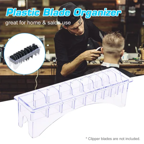 Miniatura 2 de Estuche organizador rectangular para cortar el cabello, peine guía de plástico, caja de almacenamiento de 10 bloques, herramientas universales
