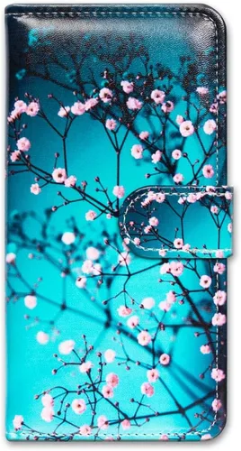 Miniatura 6 de Bcov Funda para Galaxy A12, funda de piel con tapa para teléfono con ranura para tarjeta y soporte para Samsung Galaxy A12 2021 plum blossom