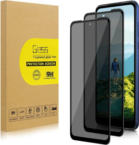 Paquete de 2 protectores de pantalla de privacidad para Motorola Moto G Play (2023) [vidrio templado antiespía], Ultra HD, antiarañazos, sin