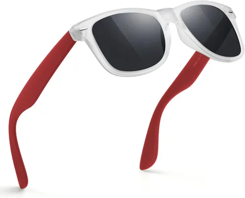 Miniatura 64 de FEIDUSUN Lentes de sol polarizados para hombre y mujer, lentes de sol retro negros para conducir, pescar, protección UV
