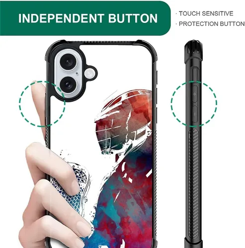 Miniatura 13 de Compatible con funda para iPhone 6 Plus/6s Plus,Bite Your Teeth Diseño de patrón asombroso, funda trasera dura de PC anti-arañazos y a prueba