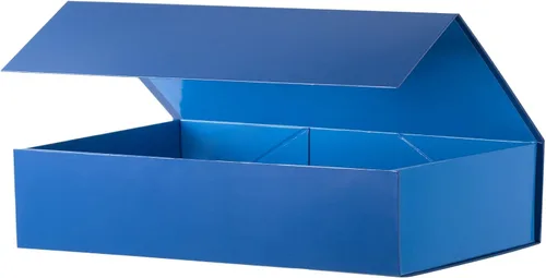Miniatura 12 de Caja de regalo negra extragrande de 19 x 16 x 6 pulgadas, enorme caja rectangular plegable con tapa cierre magnético para propuesta de padrino