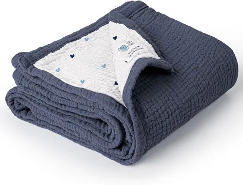 Miniatura 12 de lulumoon Mantas para Bebé Unisex para Recién Nacidos: Respaldo Térmico Minky con Puntos - Manta de Recepción de Muselina para Esenciales de Bebé