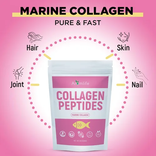 Miniatura 5 de Aromlife Péptidos de colágeno para mujeres, sin aglomeración, 14 días de péptidos de colágeno en polvo para piel, cabello, uñas y digestivo, sabor a