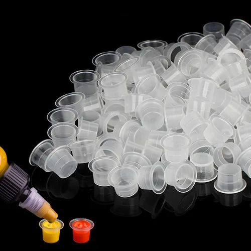 Miniatura 6 de Tapas de tinta – 300 tapas de tinta de pigmento de plástico desechables mixtas (pequeño #8, mediano #11, grande #15)