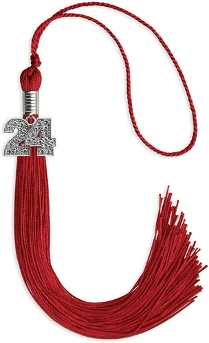 Miniatura 127 de Endea Graduation Borla de un solo color con dije de plata brillante (oro antiguo, 2022)