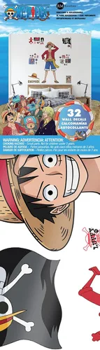 Miniatura 7 de RoomMates RMK5439GM Calcomanía de Pared One Piece Luffy, Rojo