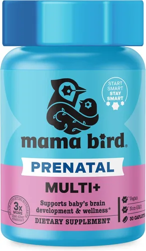 Miniatura 10 de Best Nest Wellness Mama Bird - Gomitas prenatales Multi+ (30 porciones) Multivitamínico sin hierro - Sabor a fresa - Metilfolato - Salud del cerebro